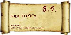 Buga Illés névjegykártya